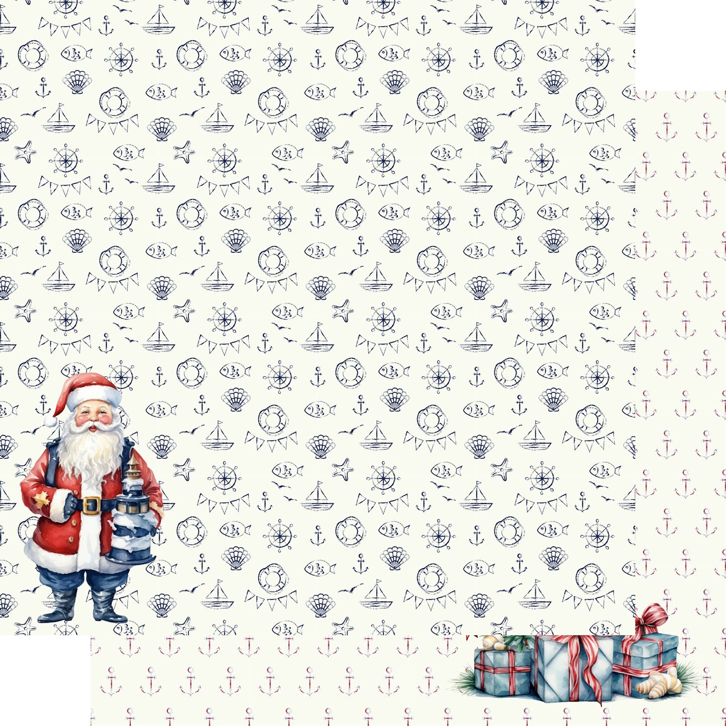 Merry Cruisemas Collection Santa Cruise 12 x 12 Double-Sided Scrapbook Paper by SSC Designs - 15 Pack
