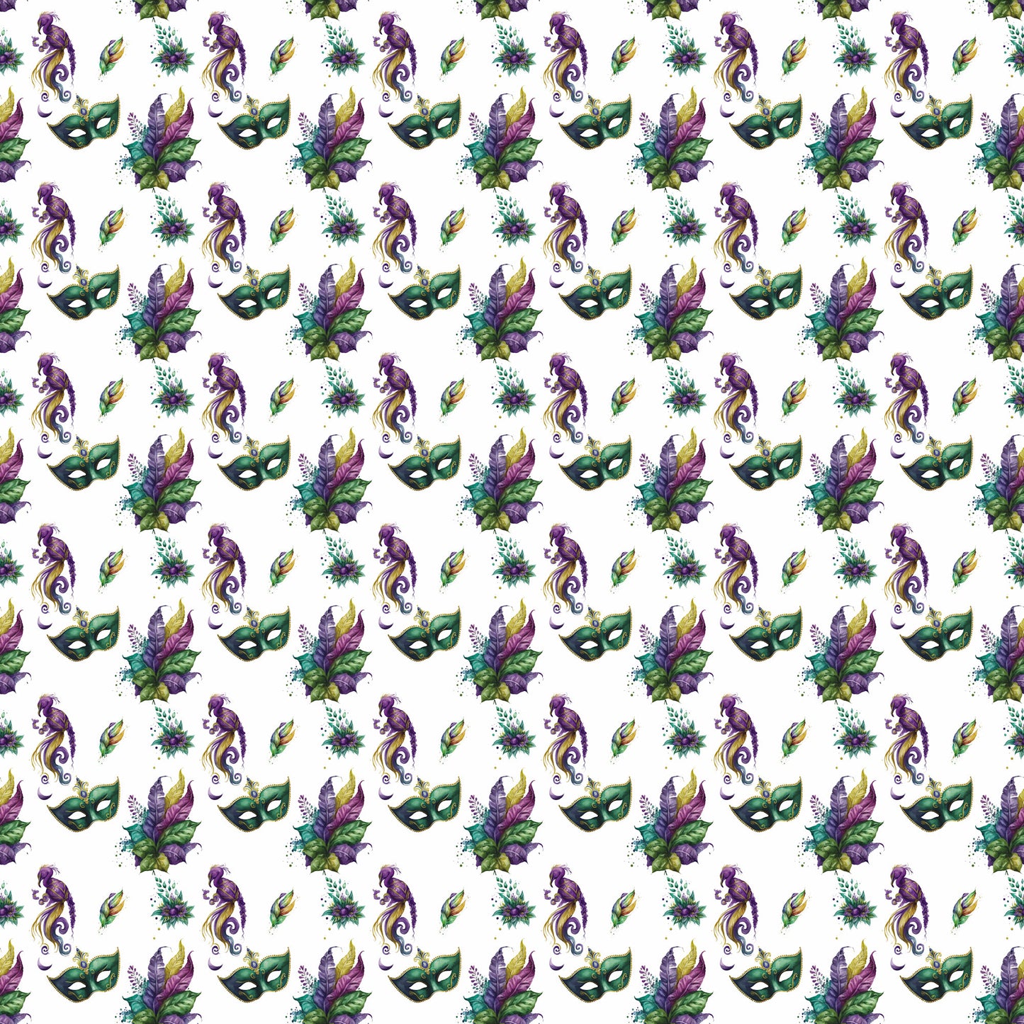 Mardi Gras Collection King Cake 12 x 12 Double-Sided Scrapbook Paper by SSC Designs - 15 Pack