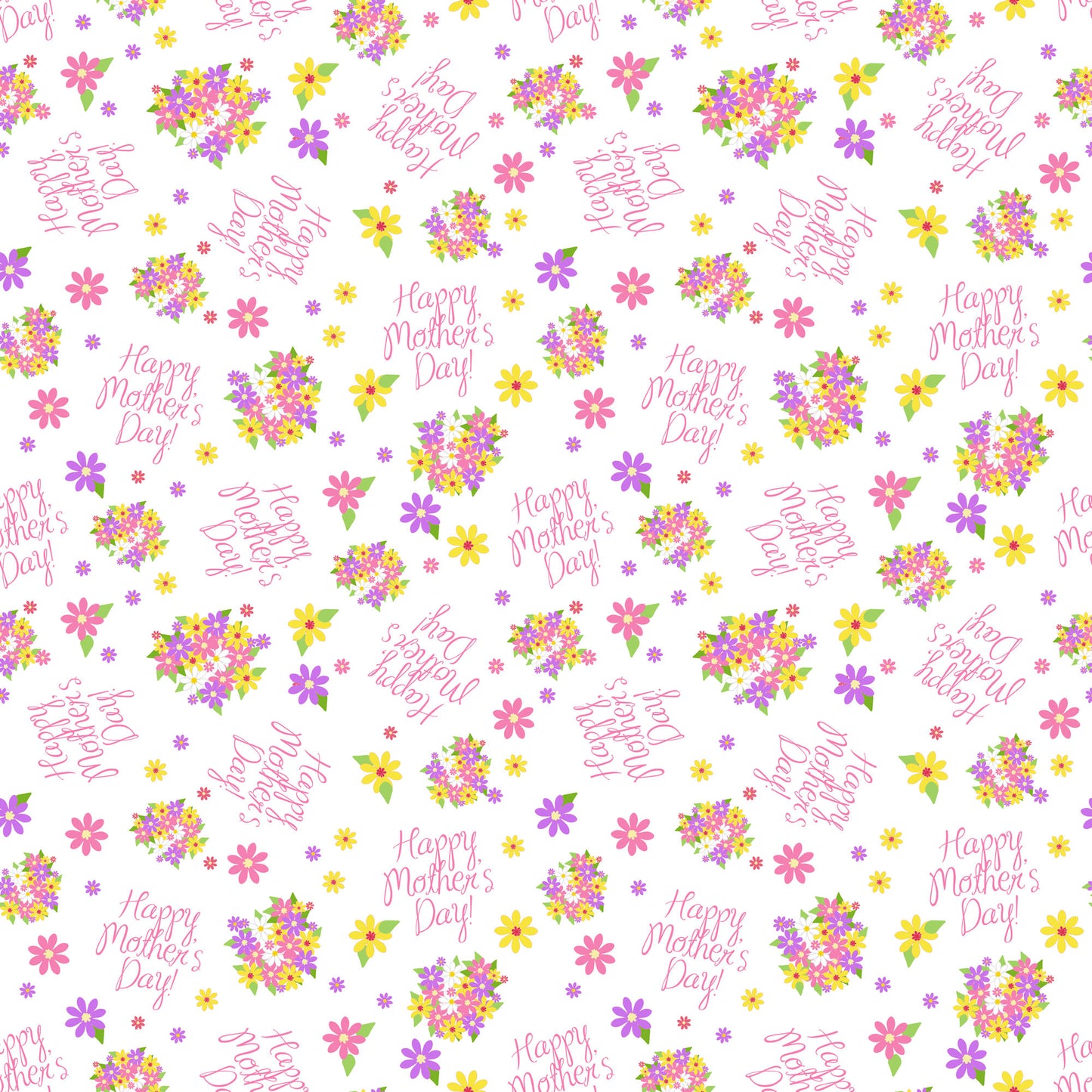 Mother's Day Collection Happy Mother's Day 12 x 12 Double-Sided Scrapbook Paper by SSC Designs - 15 Pack