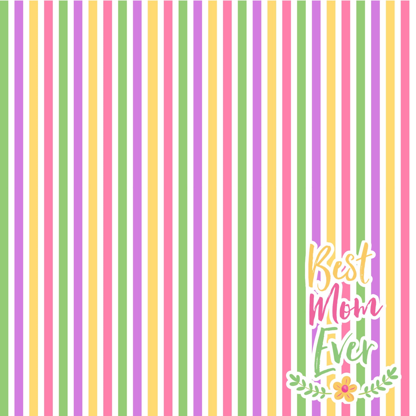 Mother's Day Collection Best Mom Ever 12 x 12 Double-Sided Scrapbook Paper by SSC Designs - 15 Pack