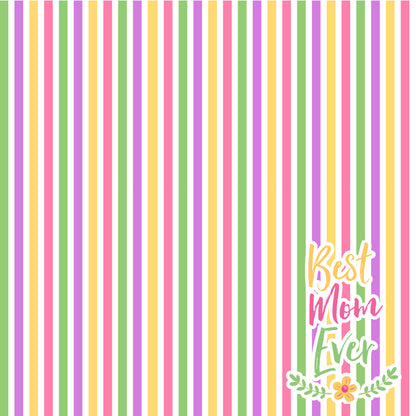 Mother's Day Collection Best Mom Ever 12 x 12 Double-Sided Scrapbook Paper by SSC Designs - 15 Pack