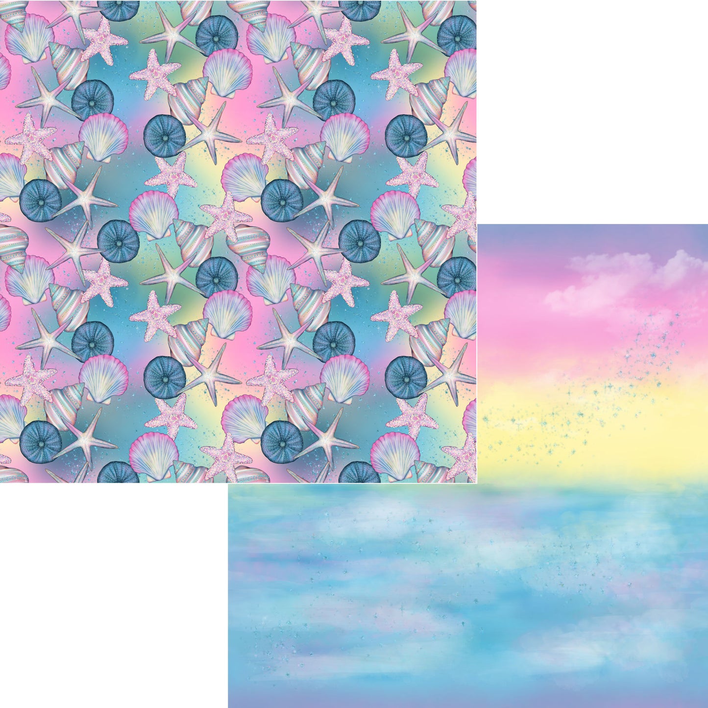 Gaynor Carradice's Mermaids & Seashells Collection 12 x 12 Scrapbook Paper Pack & Ephemera Kit - 3 Kits