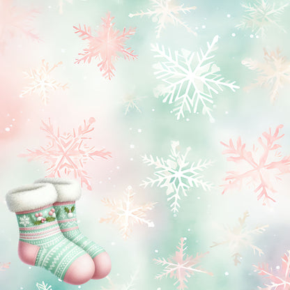 Mint Christmas Collection Light The Way 12 x 12 Double-Sided Scrapbook Paper by SSC Designs - 15 Pack