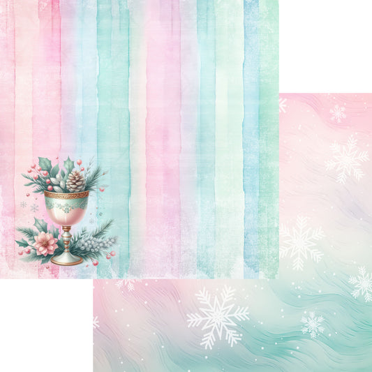 Mint Christmas Collection Let's Celebrate 12 x 12 Double-Sided Scrapbook Paper by SSC Designs