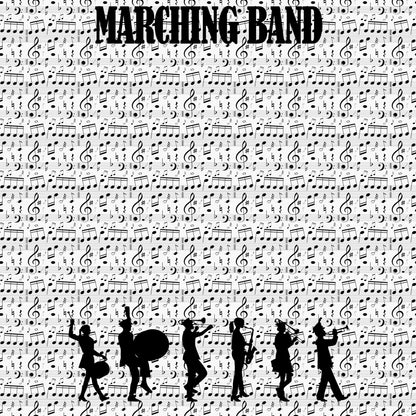 Musical Note Collection Marching Band 12 x 12 Double-Sided Scrapbook Paper by SSC Designs