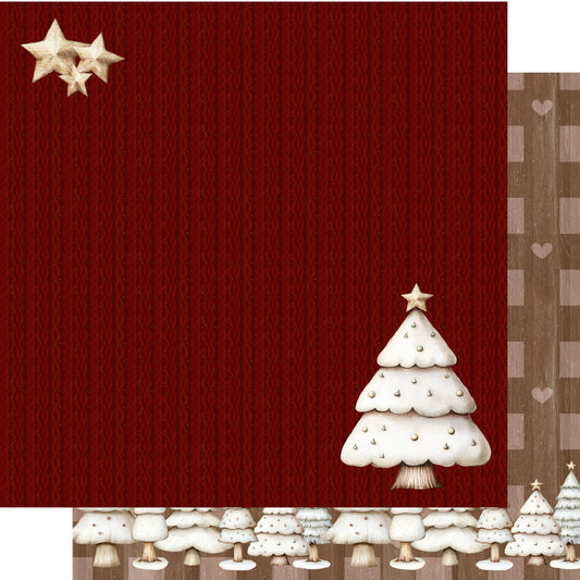Nordic Christmas Collection O Christmas Tree 12 x 12 Double-Sided Scrapbook Paper by SSC Designs - 15 Pack