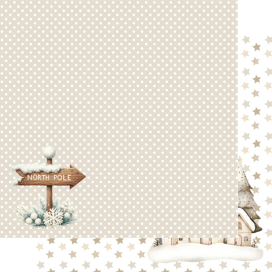 Nordic Christmas Collection The North Pole 12 x 12 Double-Sided Scrapbook Paper by SSC Designs - 15 Pack
