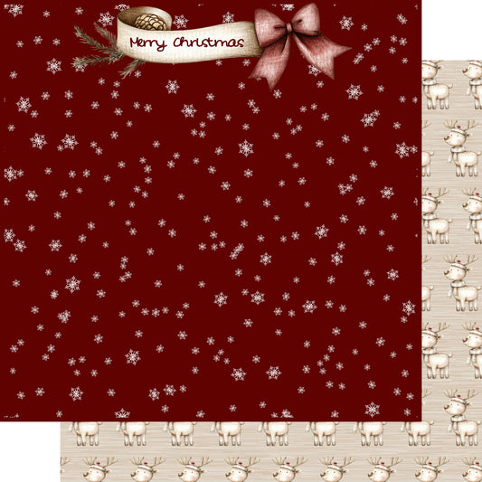 Nordic Christmas Collection Merry Christmas 12 x 12 Double-Sided Scrapbook Paper by SSC Designs - 15 Pack