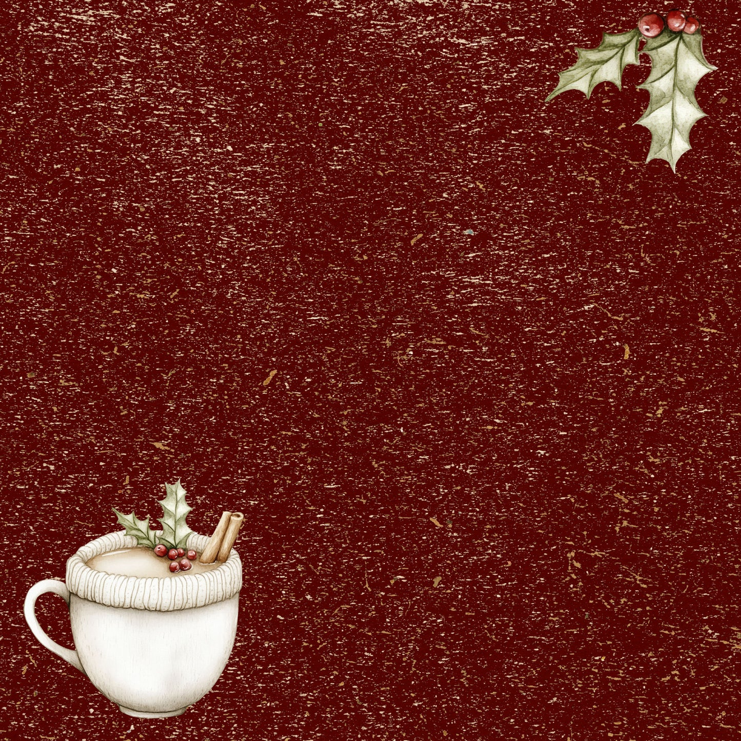 Nordic Christmas Collection Silly Santa Skiing 12 x 12 Double-Sided Scrapbook Paper by SSC Designs - 15 Pack