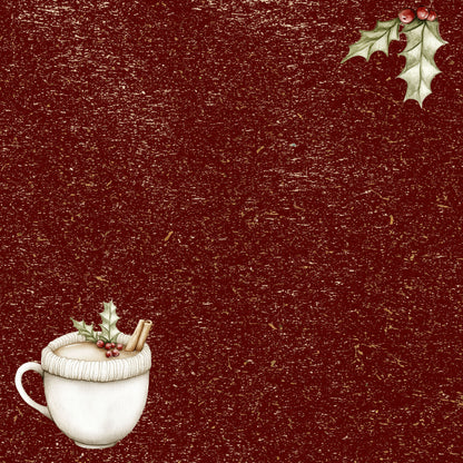 Nordic Christmas Collection Silly Santa Skiing 12 x 12 Double-Sided Scrapbook Paper by SSC Designs - 15 Pack