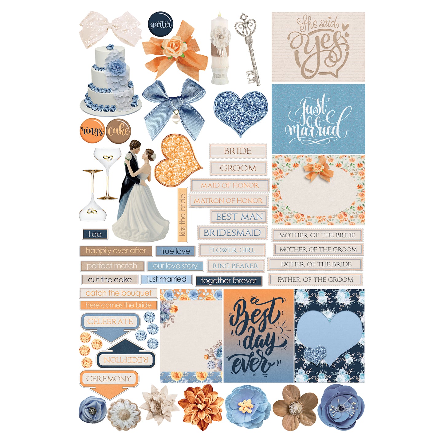 Now & Forever 12 x 12 Scrapbook Paper & Embellishment Kit by SSC Designs - 3 Kits
