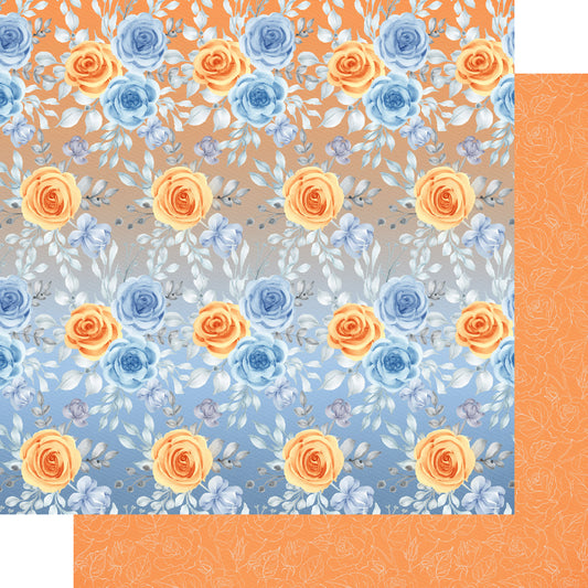 Now & Forever Collection Peach Petals 12 x 12 Double-Sided Scrapbook Paper by SSC Designs - 15 Pack