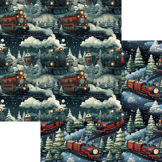 North Pole Express Collection Don't Forget The Elves 12 x 12 Double-Sided Scrapbook Paper by SSC Designs - 15 Pack
