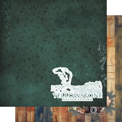 National Parks Collection Yellowstone National Park 12 x 12 Double-Sided Scrapbook Paper by SSC Designs - 15 Pack