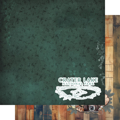 National Parks Collection Crater Lake National Park 12 x 12 Double-Sided Scrapbook Paper by SSC Designs - 15 Pack