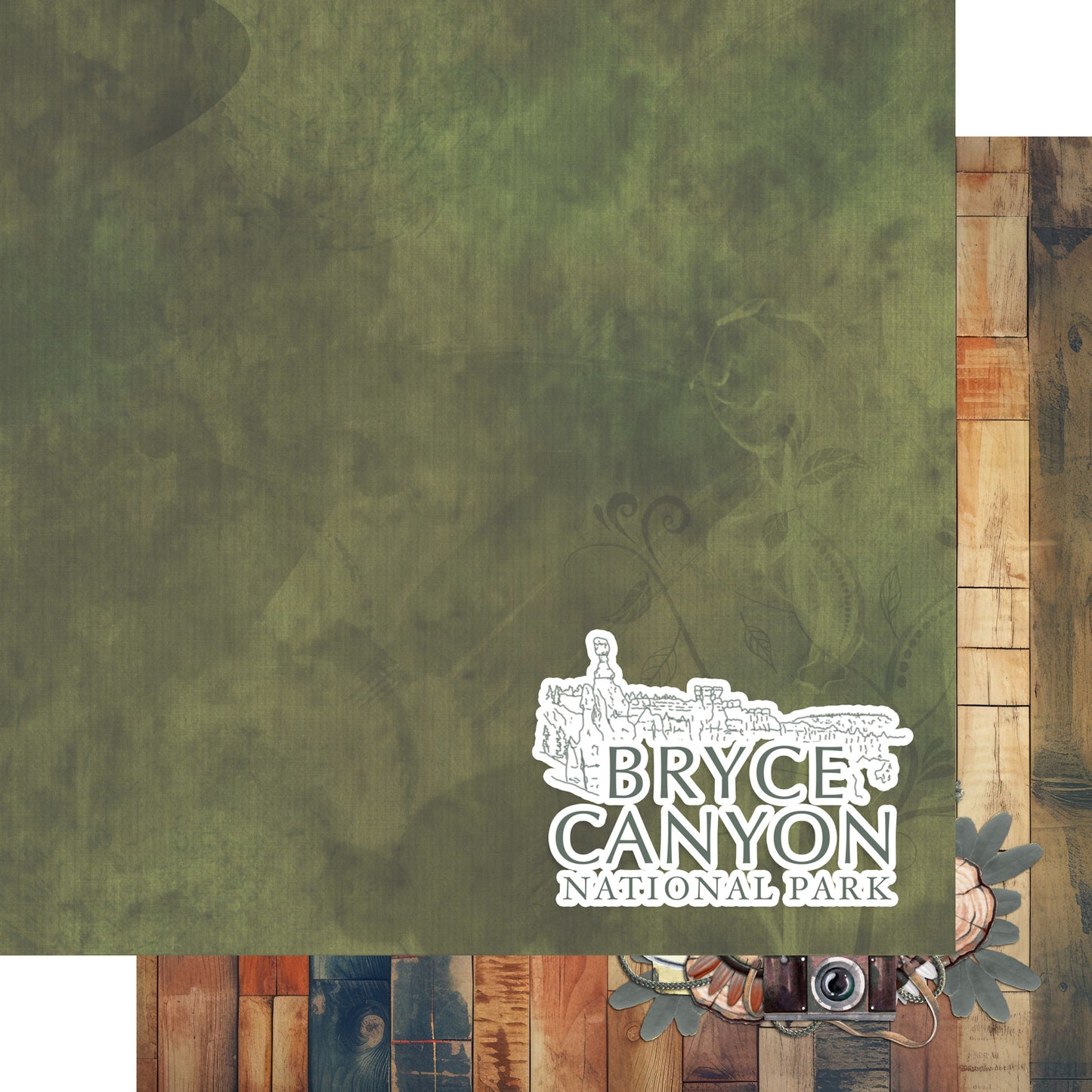National Parks Collection Bryce Canyon National Park 12 x 12 Double-Sided Scrapbook Paper by SSC Designs - 15 Pack