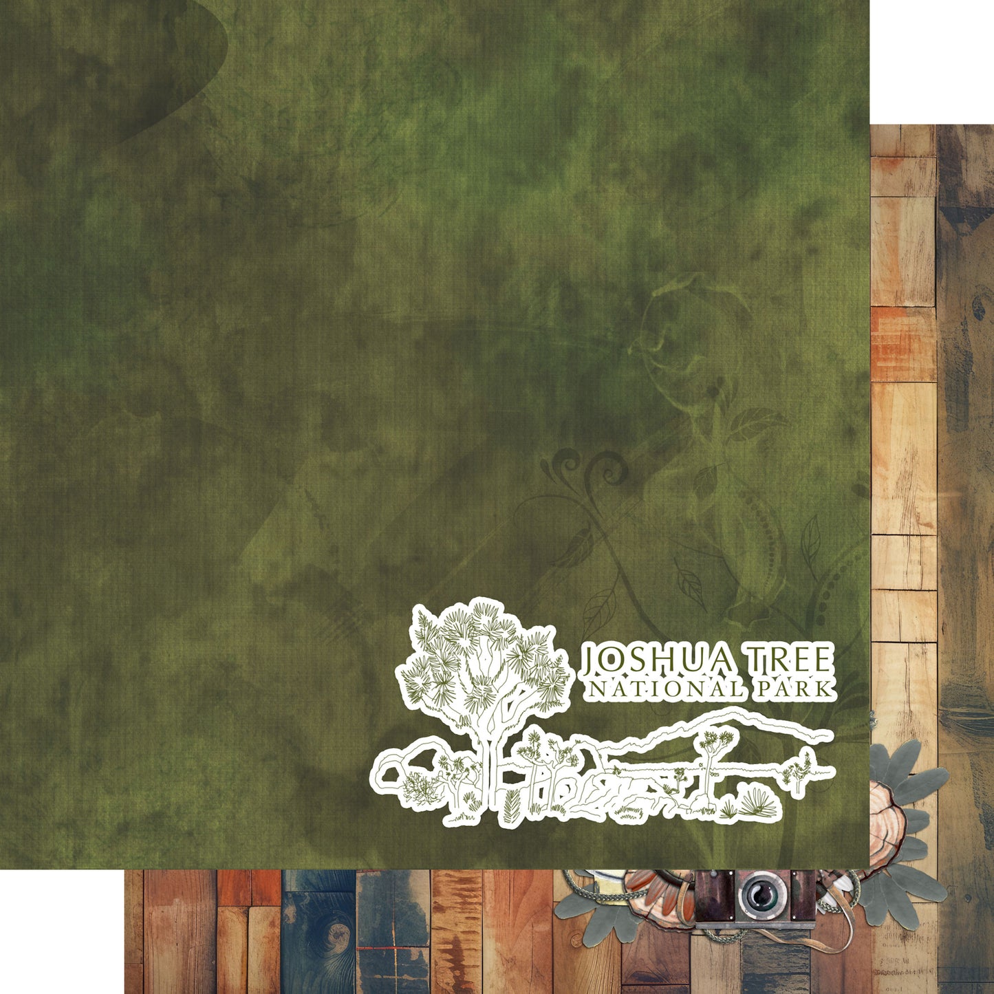 National Parks Collection Joshua Tree National Park 12 x 12 Double-Sided Scrapbook Paper by SSC Designs - 15 Pack