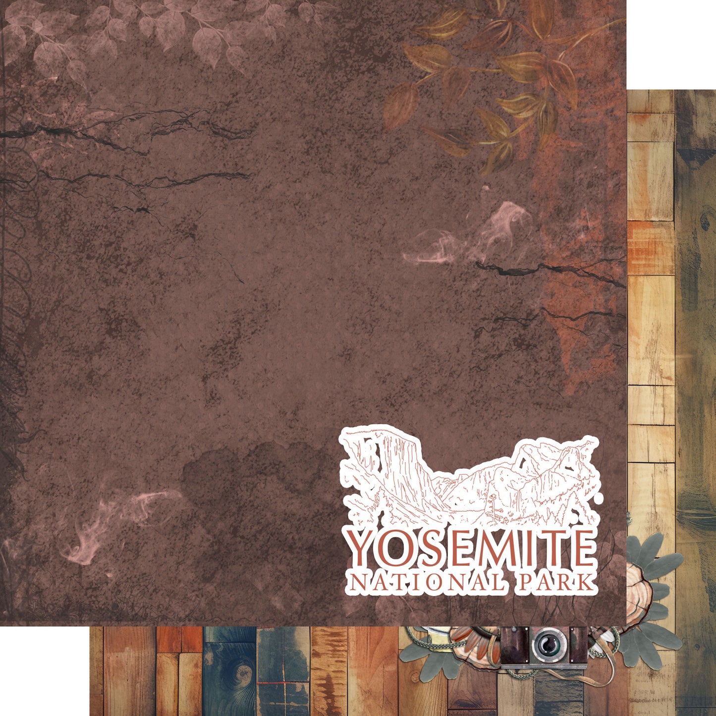 National Parks Collection Yosemite National Park 12 x 12 Double-Sided Scrapbook Paper by SSC Designs - 15 Pack
