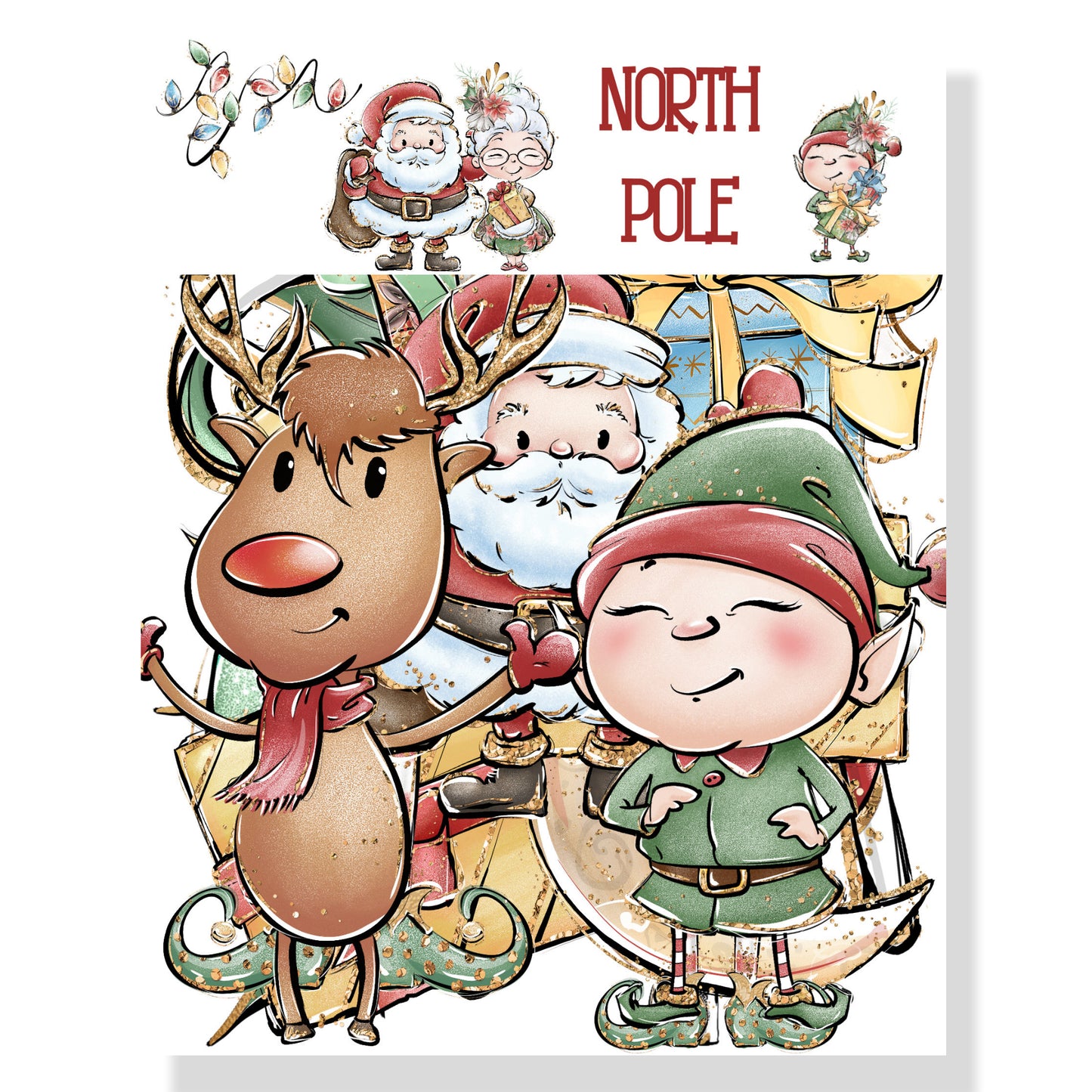 North Pole 12 x 12 Scrapbook Paper & Embellishment Kit by SSC Designs - 3 Kits
