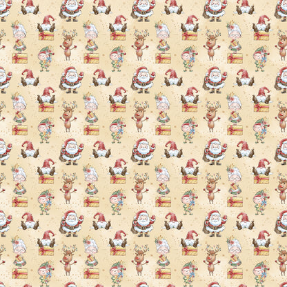 North Pole Collection Busy, Busy Elves 12 x 12 Double-Sided Scrapbook Paper by SSC Designs - 15 Pack