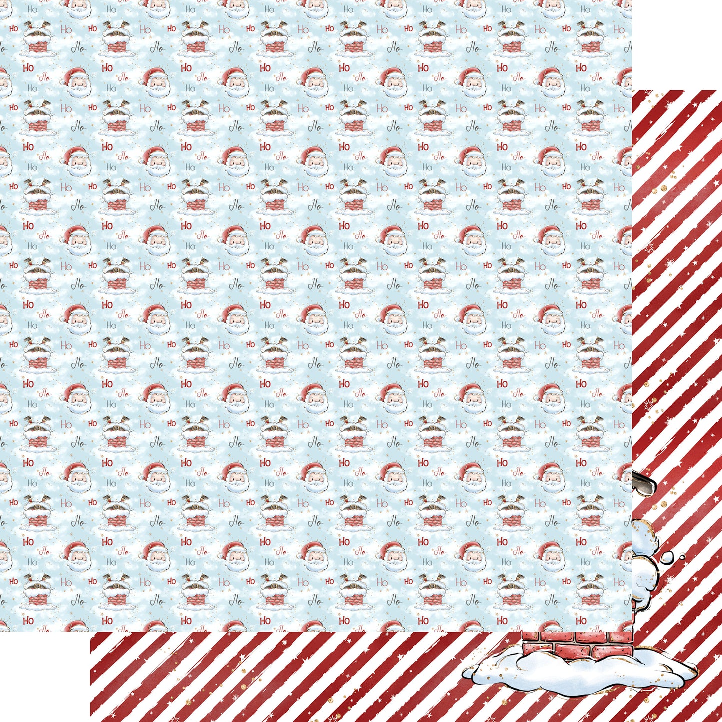 North Pole Collection Those Darn Chimneys 12 x 12 Double-Sided Scrapbook Paper by SSC Designs - 15 Pack