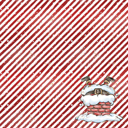 North Pole Collection Those Darn Chimneys 12 x 12 Double-Sided Scrapbook Paper by SSC Designs - 15 Pack