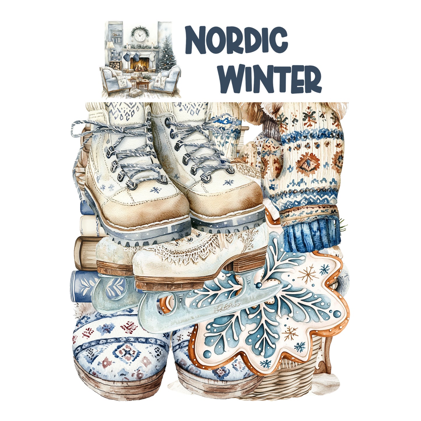 Nordic Winter Collection Laser Cut Scrapbook Ephemera Embellishments by SSC Designs - 3 Packs