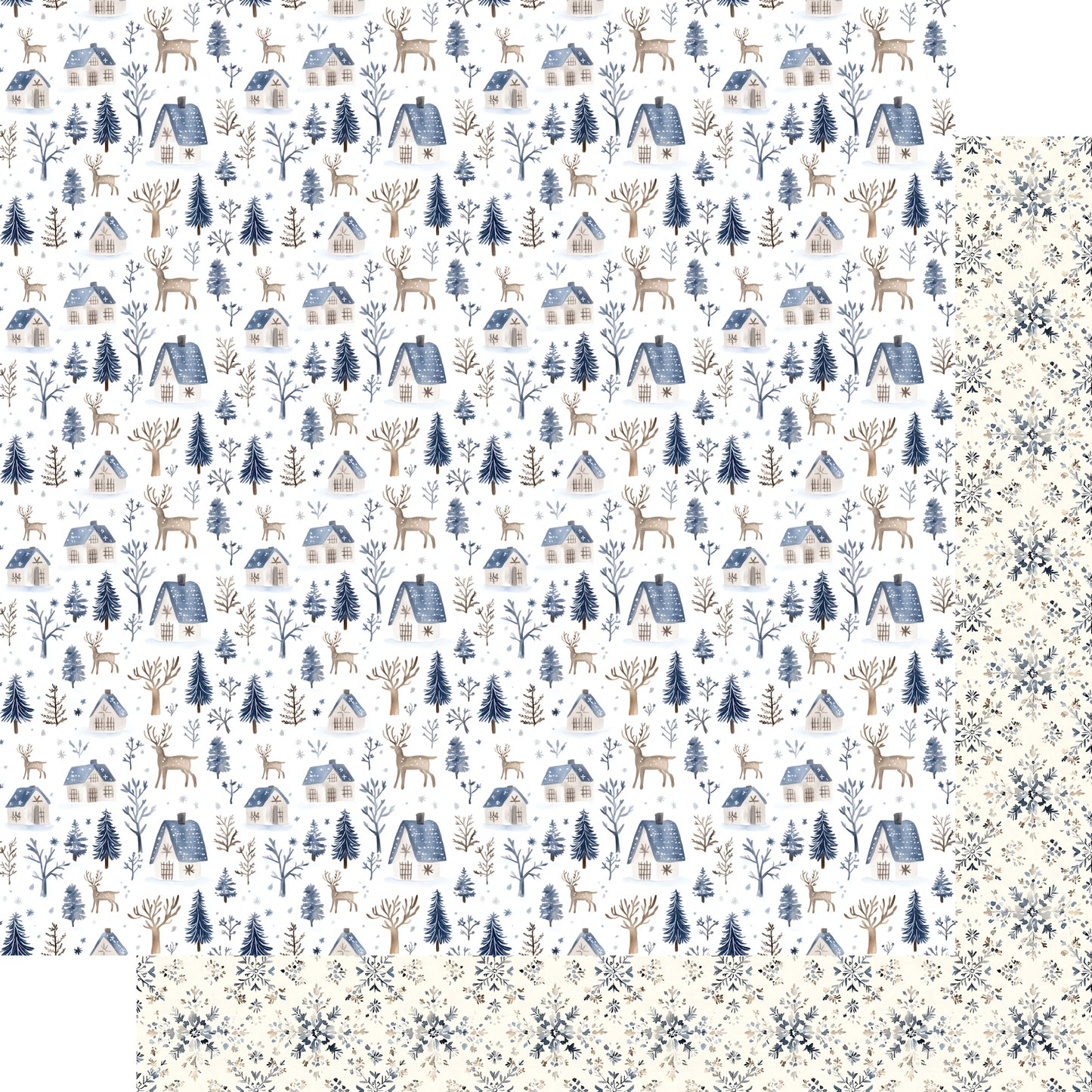 Nordic Winter Collection Nordic Nights 12 x 12 Double-Sided Scrapbook Paper by SSC Designs - 15 Pack