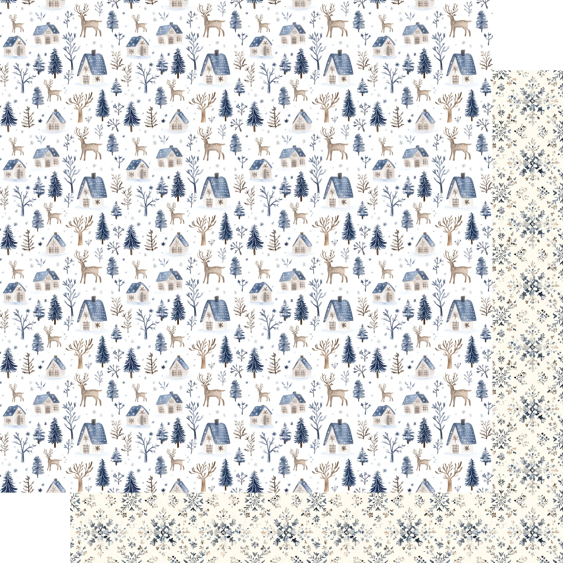 Nordic Winter Collection Nordic Nights 12 x 12 Double-Sided Scrapbook Paper by SSC Designs - 15 Pack