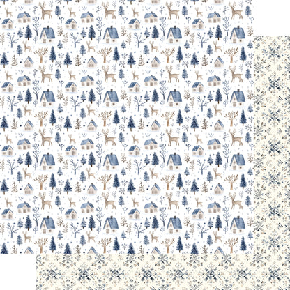 Nordic Winter Collection Nordic Nights 12 x 12 Double-Sided Scrapbook Paper by SSC Designs - 15 Pack