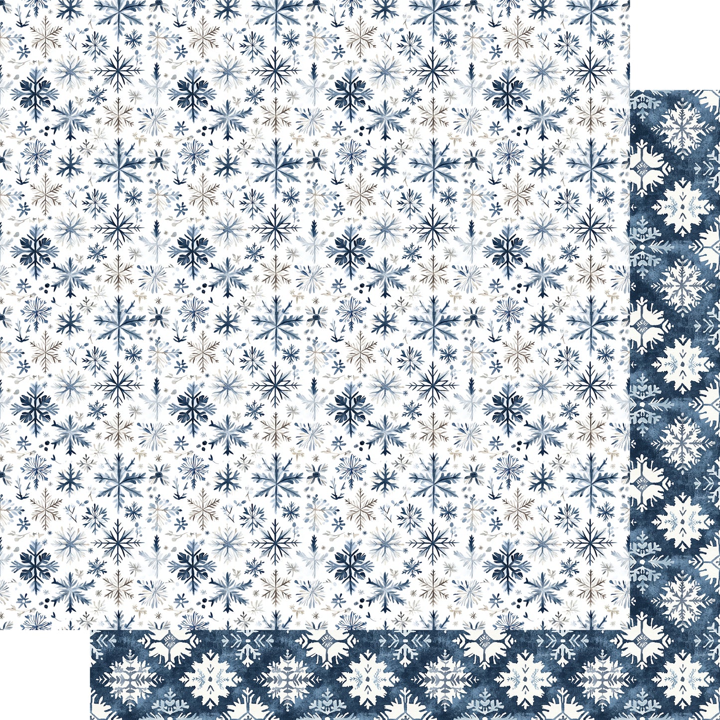Nordic Winter Collection Snowy Fjords 12 x 12 Double-Sided Scrapbook Paper by SSC Designs - 15 Pack