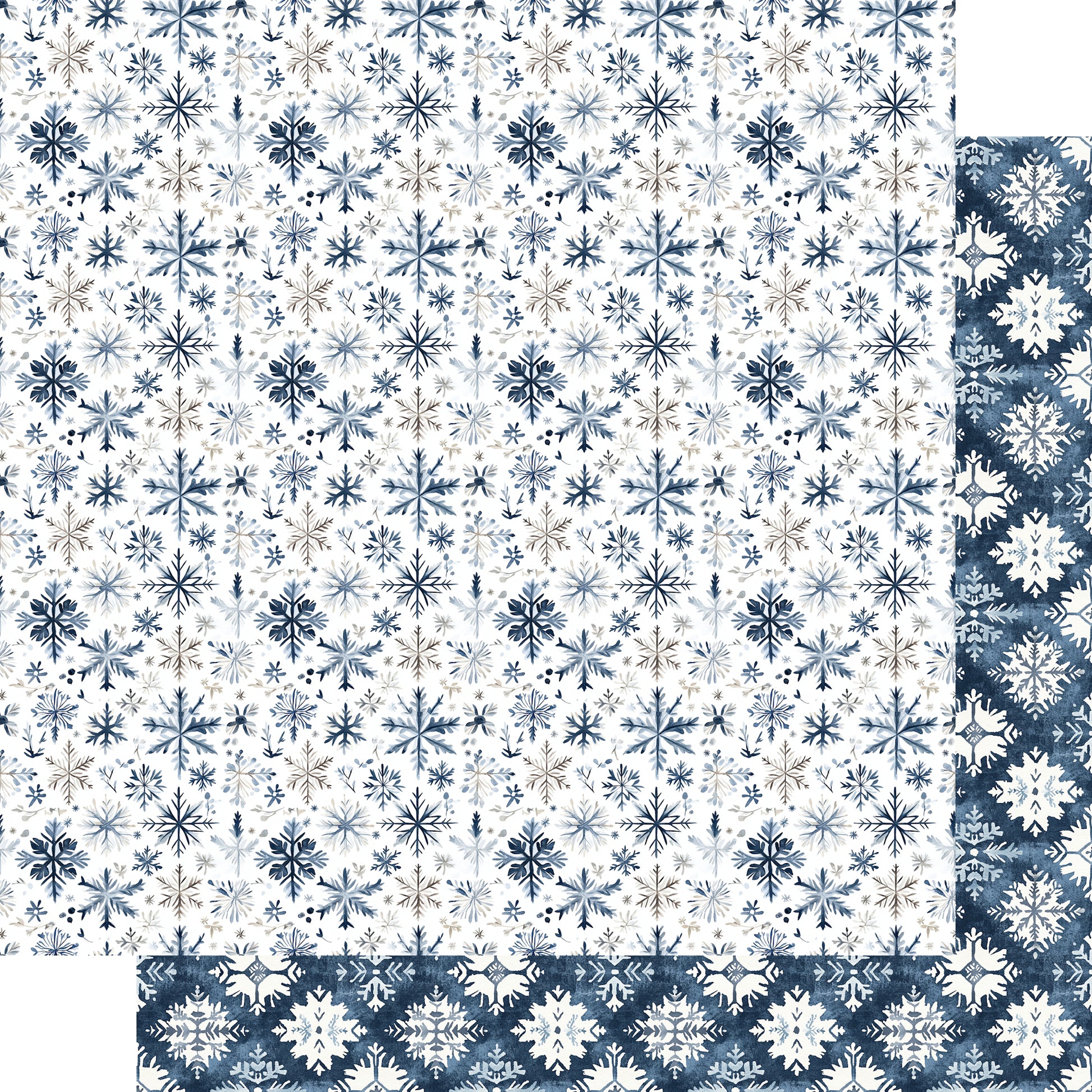 Nordic Winter Collection Snowy Fjords 12 x 12 Double-Sided Scrapbook Paper by SSC Designs - 15 Pack