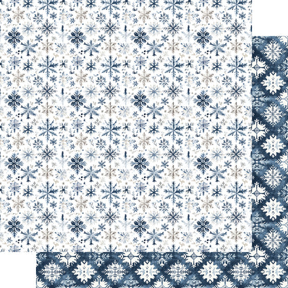 Nordic Winter Collection Snowy Fjords 12 x 12 Double-Sided Scrapbook Paper by SSC Designs - 15 Pack