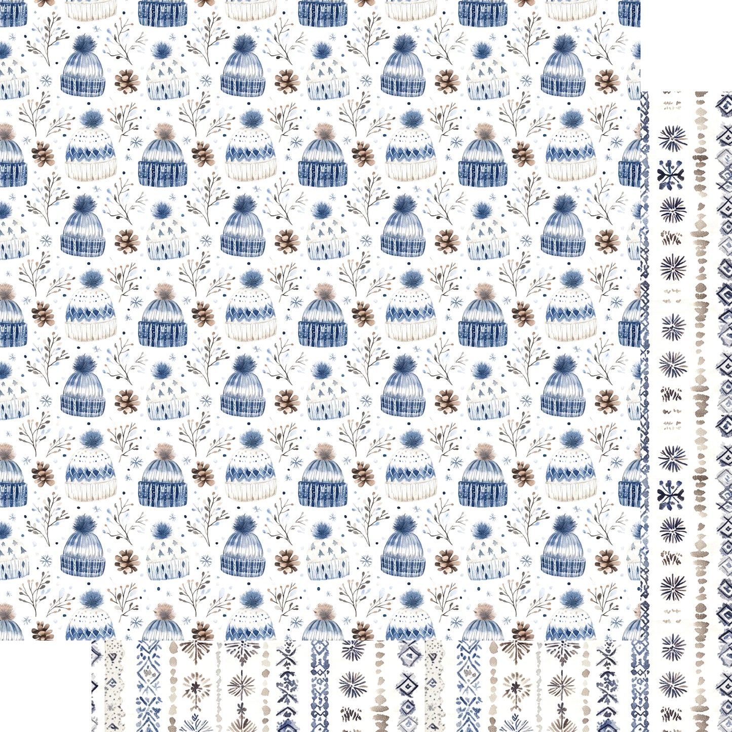 Nordic Winter Collection Icy Morning 12 x 12 Double-Sided Scrapbook Paper by SSC Designs - 15 Pack