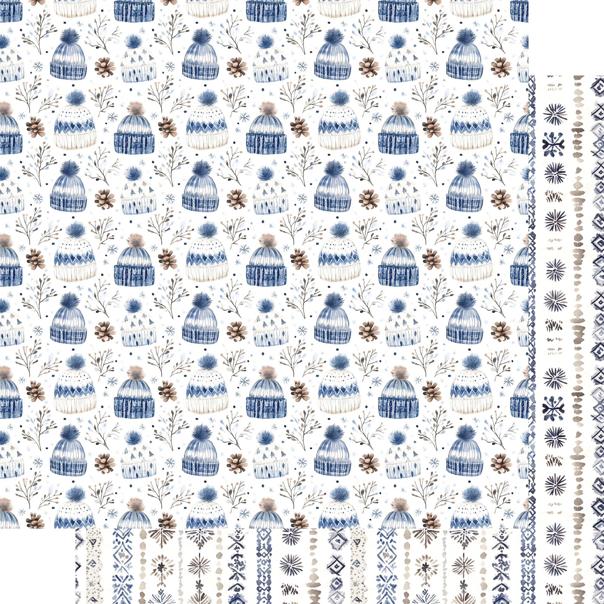 Nordic Winter Collection Icy Morning 12 x 12 Double-Sided Scrapbook Paper by SSC Designs - 15 Pack