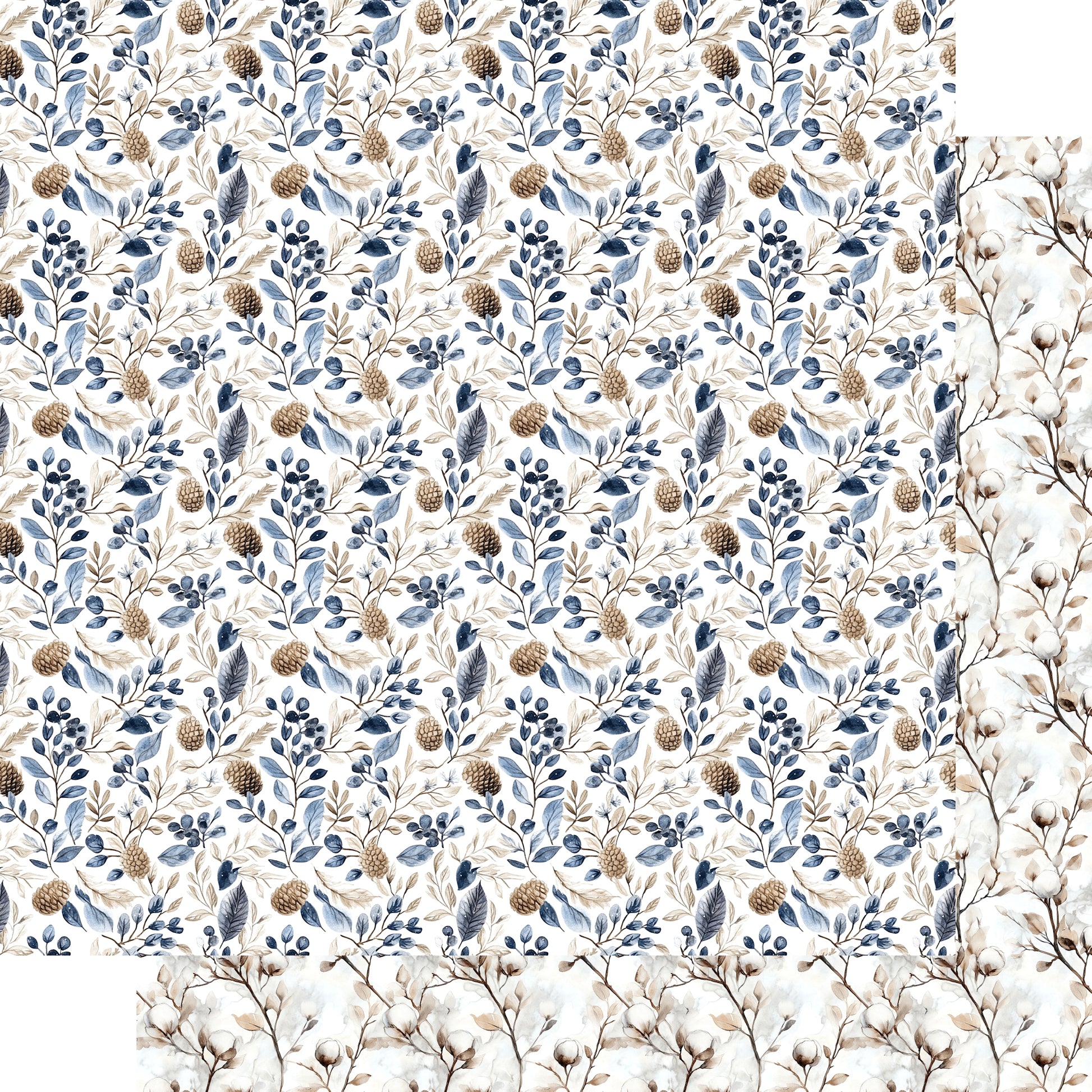Nordic Winter Collection Arctic Glow 12 x 12 Double-Sided Scrapbook Paper by SSC Designs - 15 Pack