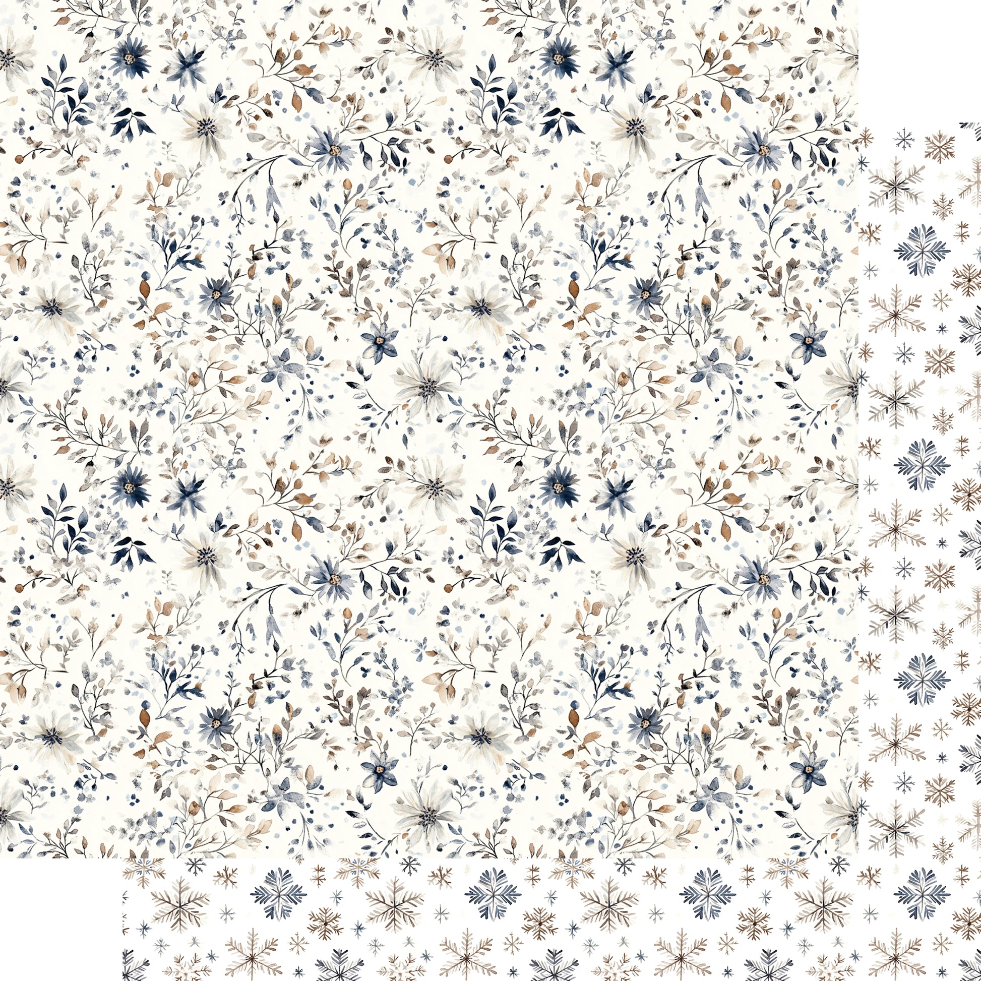 Nordic Winter Collection Glacier Mist 12 x 12 Double-Sided Scrapbook Paper by SSC Designs - 15 Pack