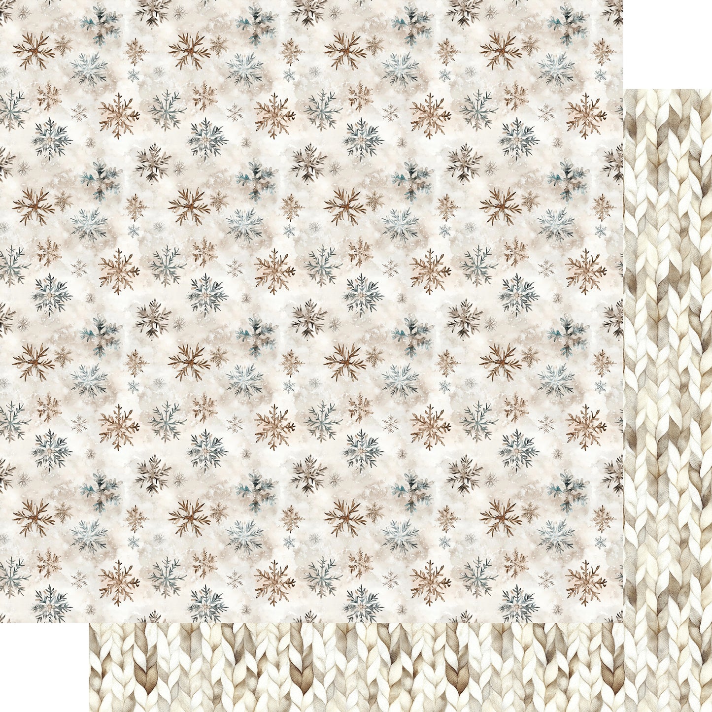 Nordic Winter Collection Silent Snowfall 12 x 12 Double-Sided Scrapbook Paper by SSC Designs - 15 Pack