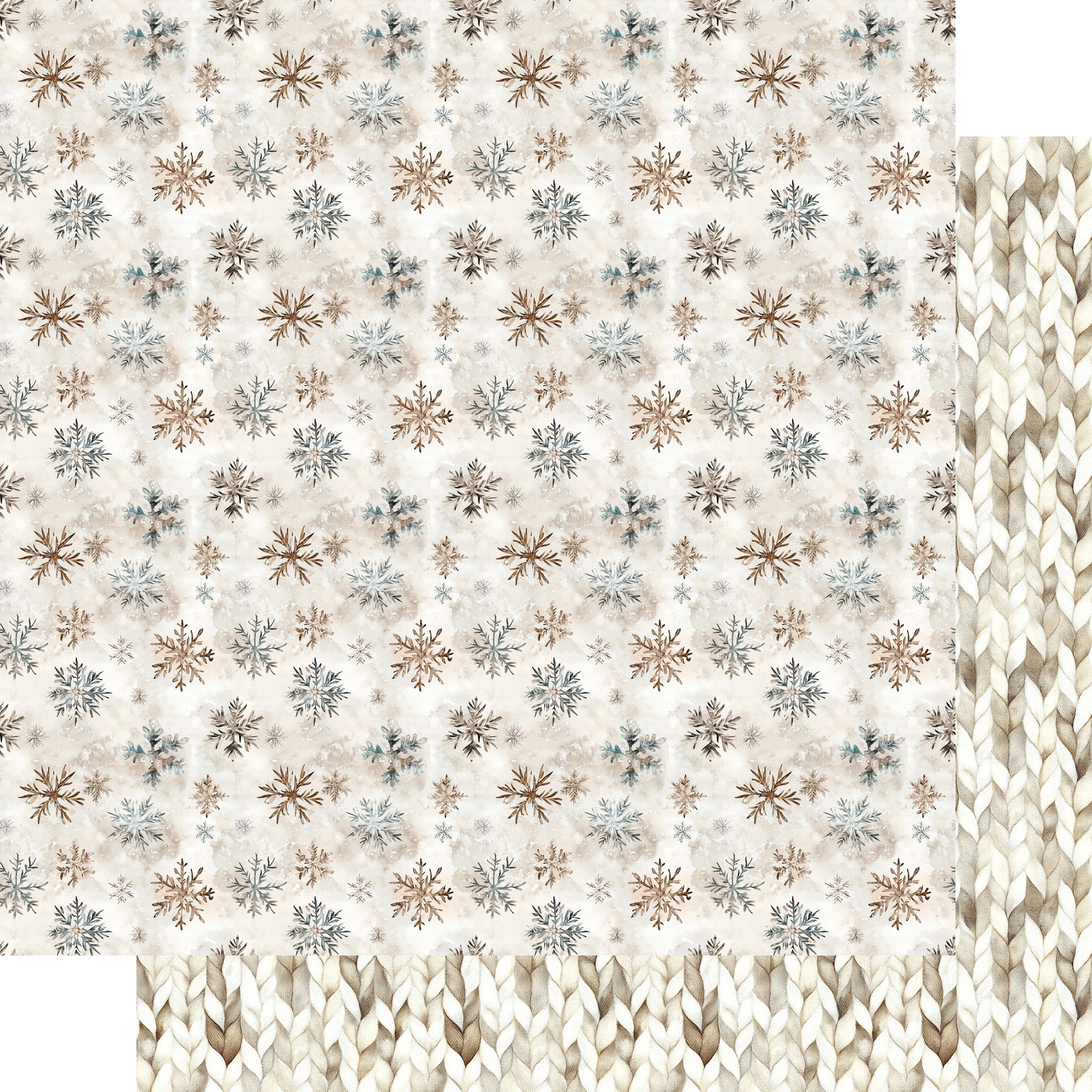 Nordic Winter Collection Silent Snowfall 12 x 12 Double-Sided Scrapbook Paper by SSC Designs - 15 Pack
