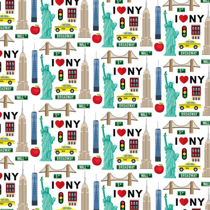 MNineDesign's New York Collection New York Icons 12 x 12 Double-Sided Scrapbook Paper - 15 Pack