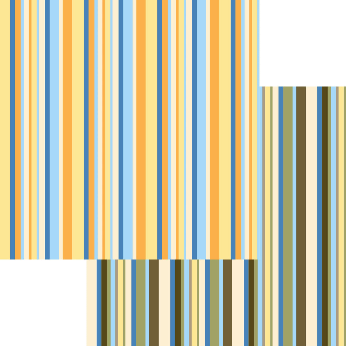 Outdoor Adventures Collection Sassy Stripes 12 x 12 Double-Sided Scrapbook Paper by SSC Designs