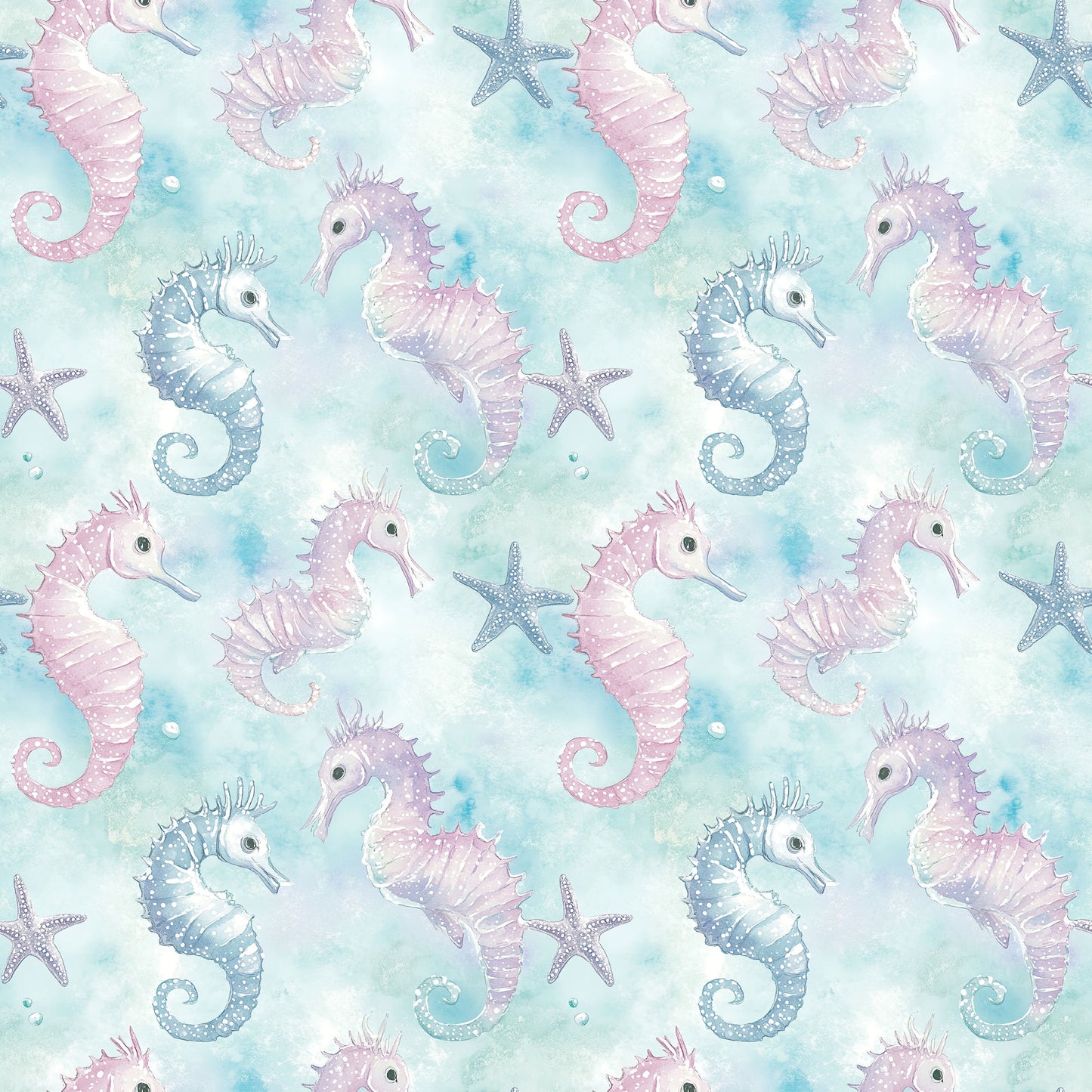 Ocean Serenity Collection Sea Horses 12 x 12 Double-Sided Scrapbook Paper by SSC Designs - 15 Pack