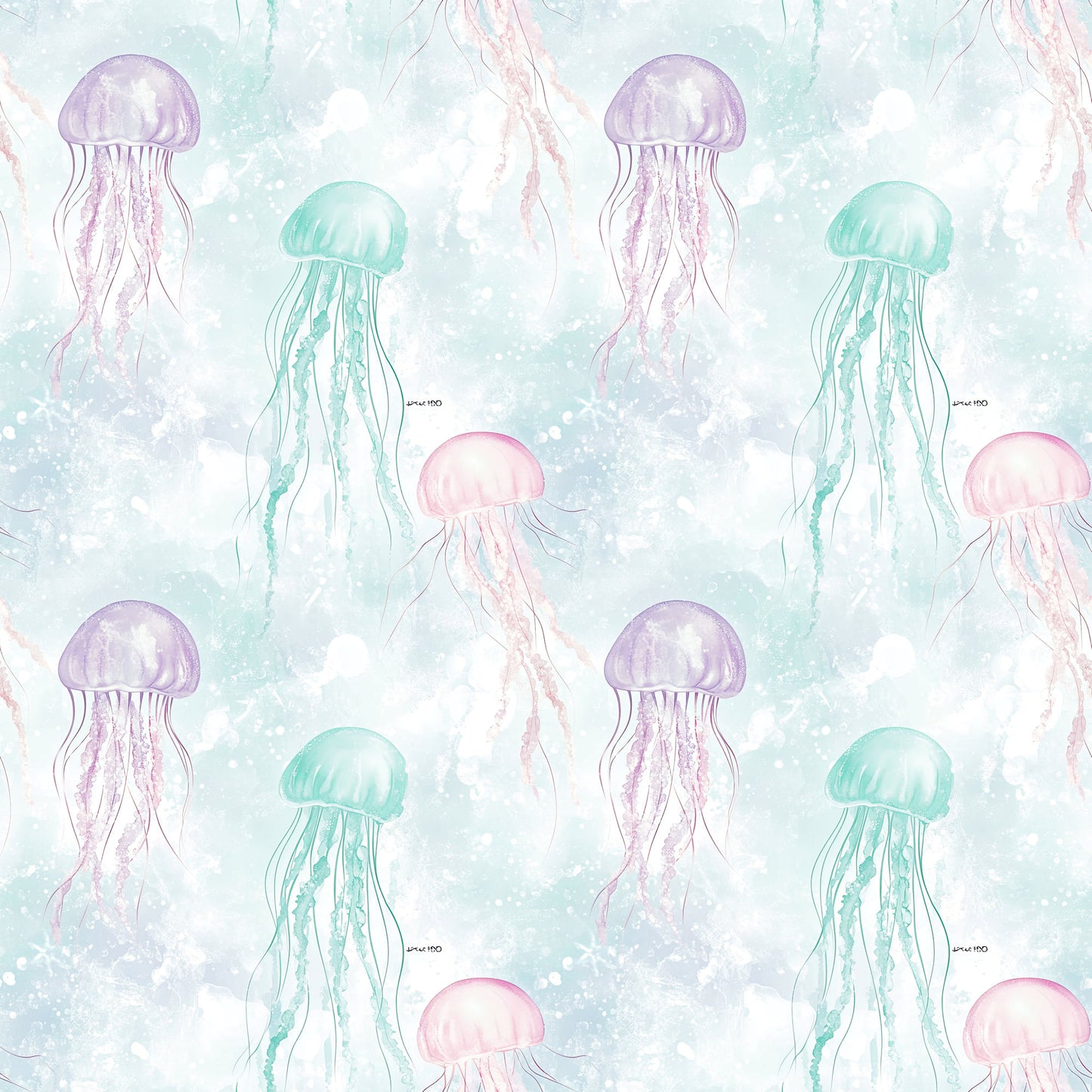 Ocean Serenity Collection Jelly Fish 12 x 12 Double-Sided Scrapbook Paper by SSC Designs - 15 Pack