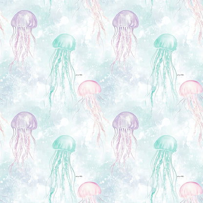 Ocean Serenity Collection Jelly Fish 12 x 12 Double-Sided Scrapbook Paper by SSC Designs - 15 Pack