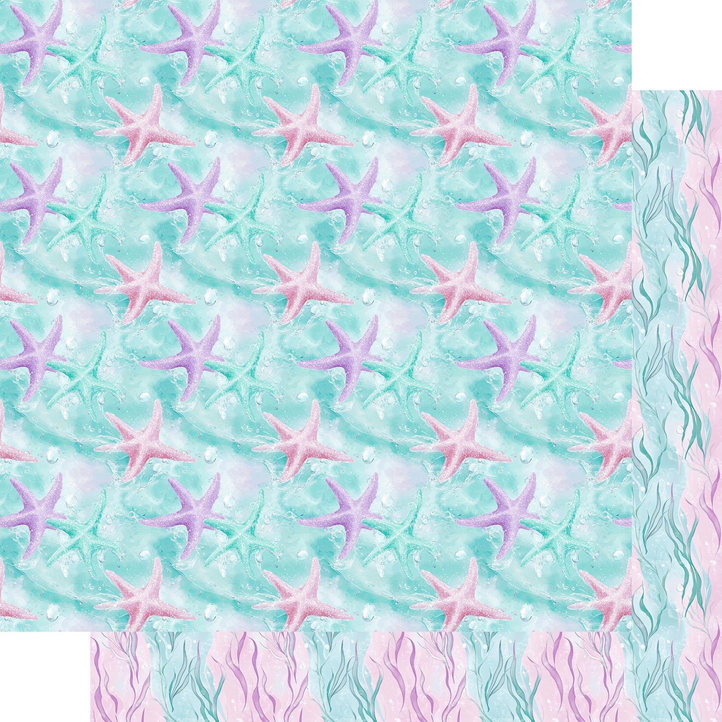 Ocean Serenity Collection Star Fish 12 x 12 Double-Sided Scrapbook Paper by SSC Designs - 15 Pack