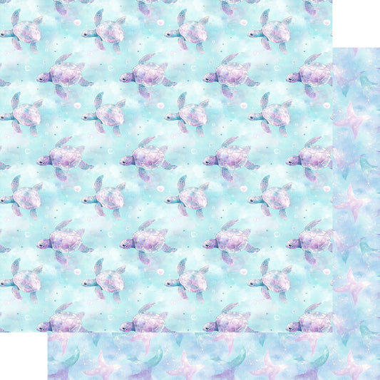 Ocean Serenity Collection Sea Turtles 12 x 12 Double-Sided Scrapbook Paper by SSC Designs - 15 Pack