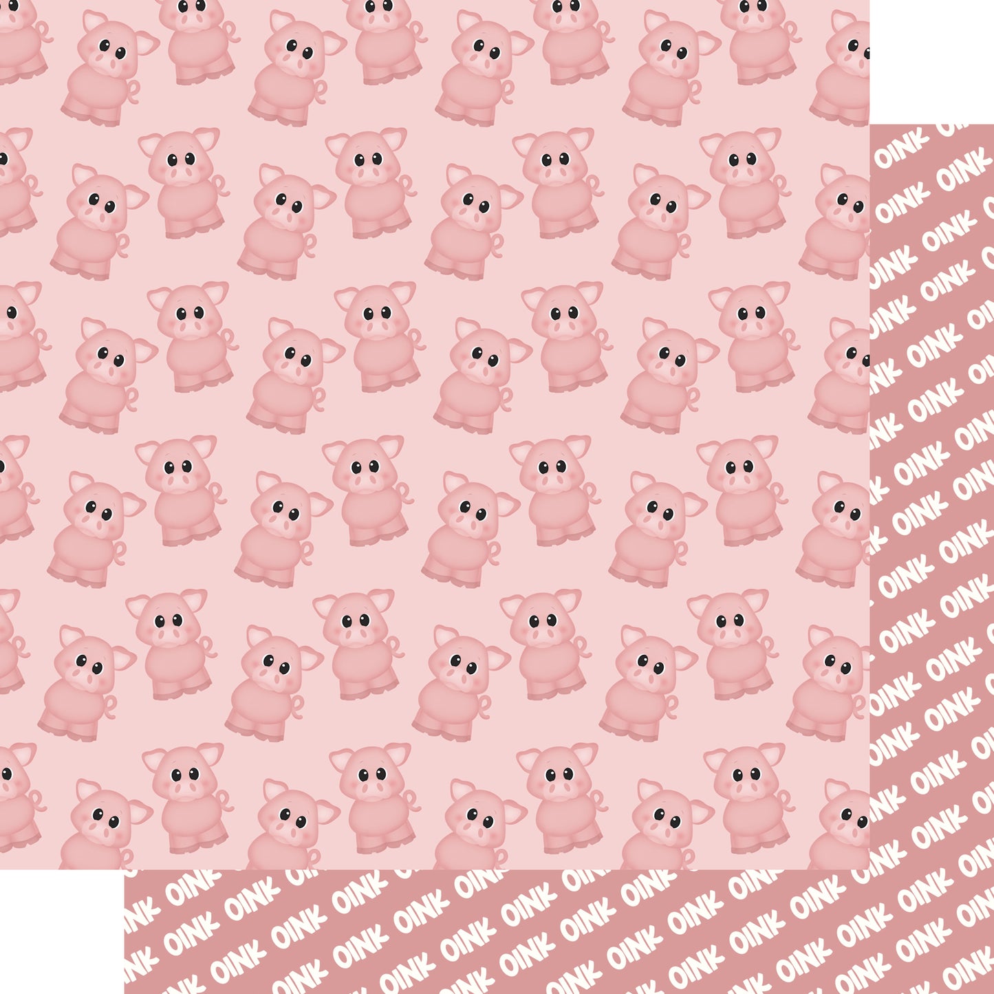 On The Farm Collection Little Piggies 12 x 12 Double-Sided Scrapbook Paper by SSC Designs - 15 Pack