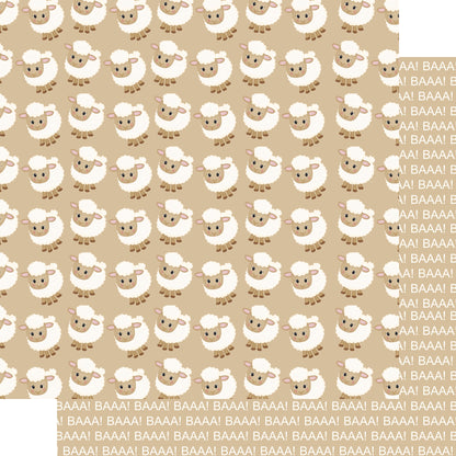 On The Farm Collection Sheep 12 x 12 Double-Sided Scrapbook Paper by SSC Designs - 15 Pack