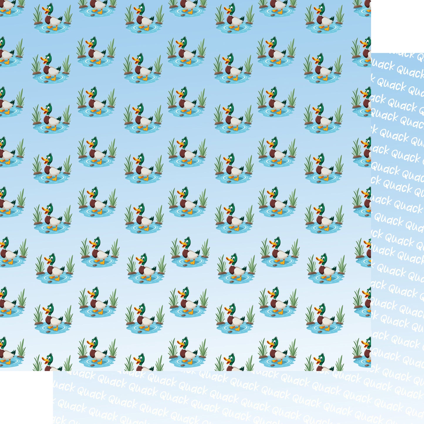On The Farm Collection Just Ducky 12 x 12 Double-Sided Scrapbook Paper by SSC Designs - 15 Pack