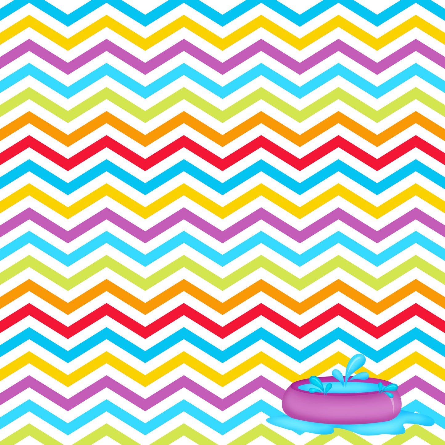 Pool Party Collection Pool Party 12 x 12 Double-Sided Scrapbook Paper by SSC Designs - 15 Pack